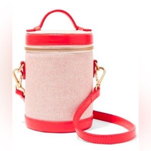 Paravel capsule leather trimmed canvas bag in red